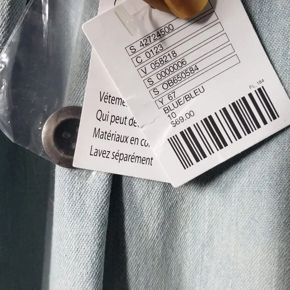 UO BDG Women's Highrise Ombre Light Wash Wide-Leg Jeans Sz 10 (1160) - Picture 8 of 8